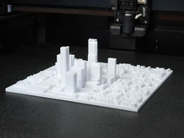 3Д печать на заказ - архитектурный макет района города