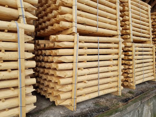Wooden stakes and posts