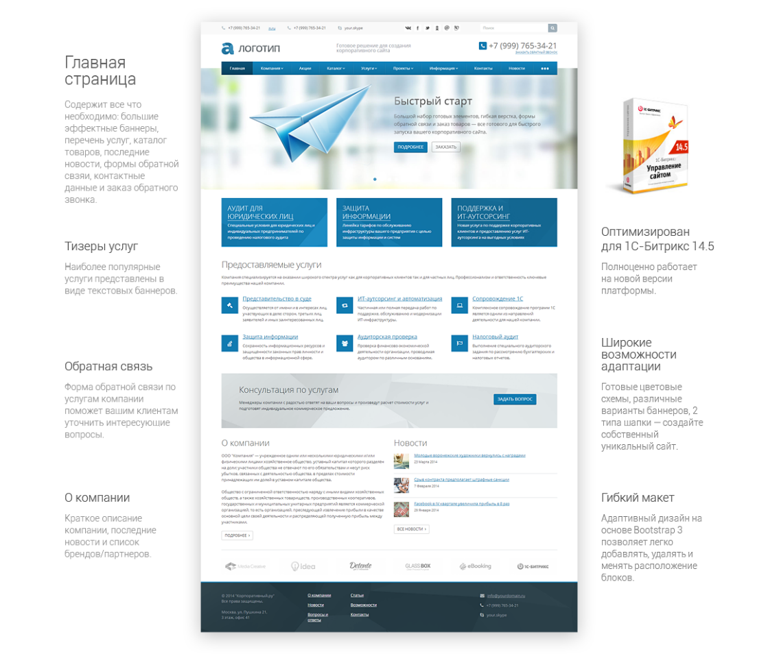 Сайт на 1с-Битрикс