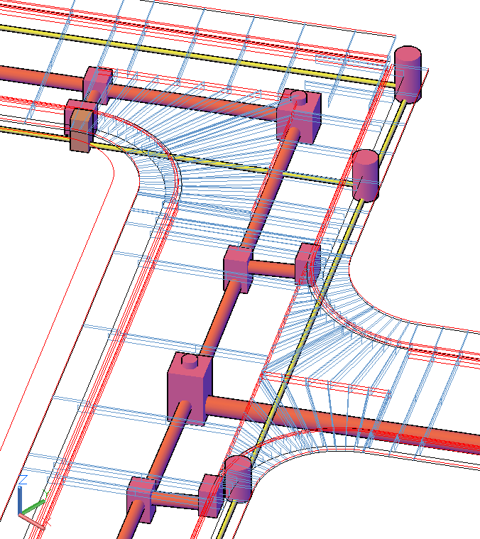 AUTOCAD CIVIL 3D трассы сети водопровод канализация ГАЗ дренаж коридоры проект планы профиль
