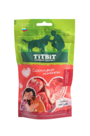 Снеки мягкие Счастливые моменты для собак всех пород с телятиной и клюквой