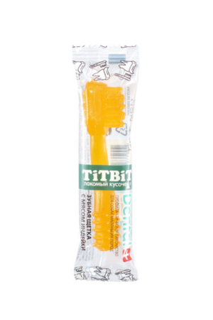 ДЕНТАЛ+ Зубная щетка с мясом индейки для собак маленьких пород