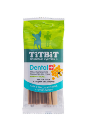 ДЕНТАЛ+ Снек с мясом кролика для собак мини-пород