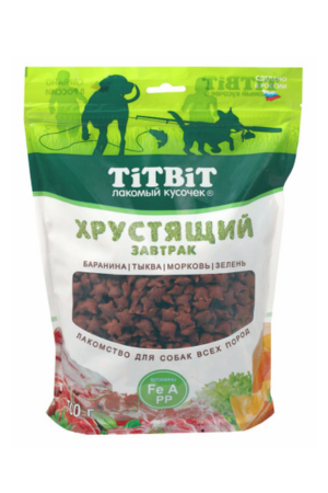 Завтрак хрустящий с бараниной для собак всех пород