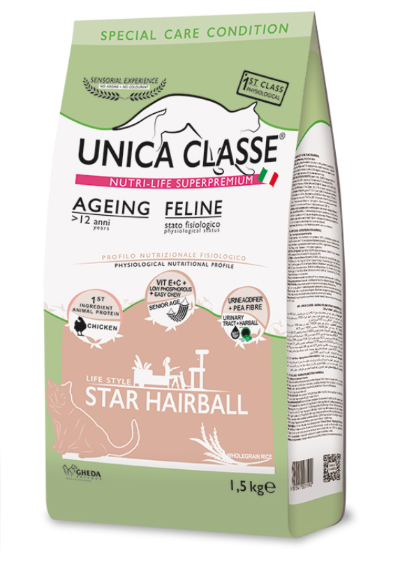 Корм для пожилых кошек Ageing Feline Star Hairball