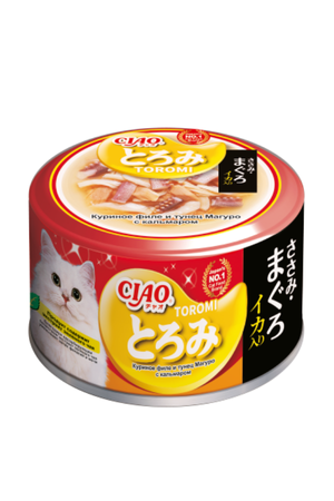 Куриное филе и тунец Магуро с кальмаром