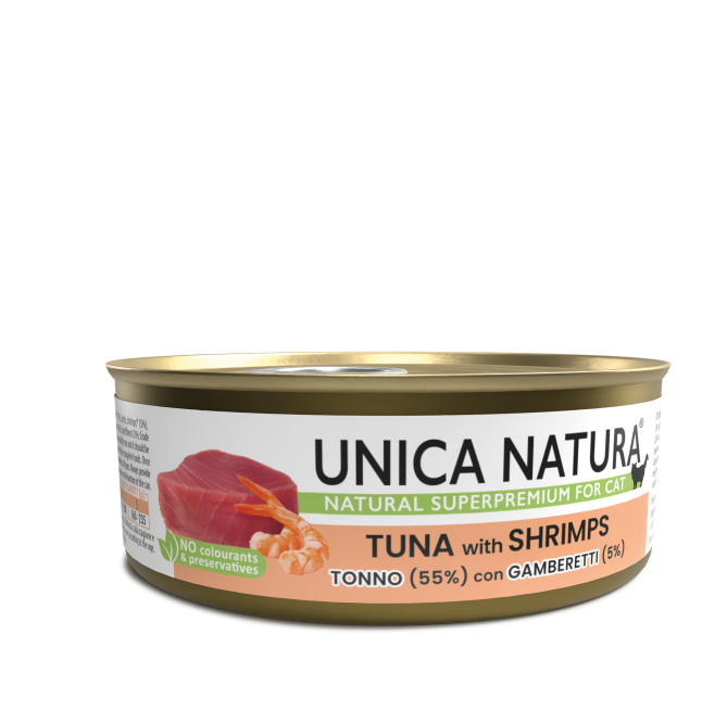 Влажный корм с тунцом и креветками