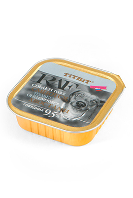 Консервы для собак RAF Говядина