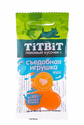 Съедобная игрушка косточка с индейкой Mini