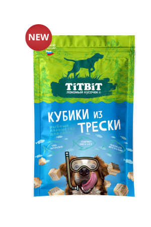 Кубики из трески лакомство для собак