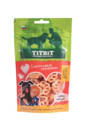 Снеки мягкие Счастливые моменты для собак всех пород с уткой, малиной и облепихой