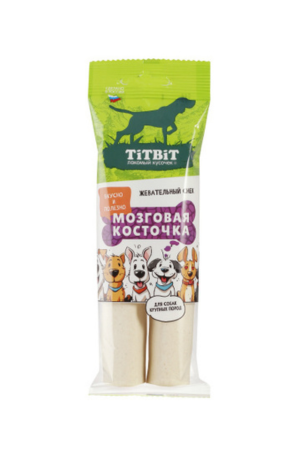 Жевательный снек Мозговая косточка лакомство для собак крупных пород