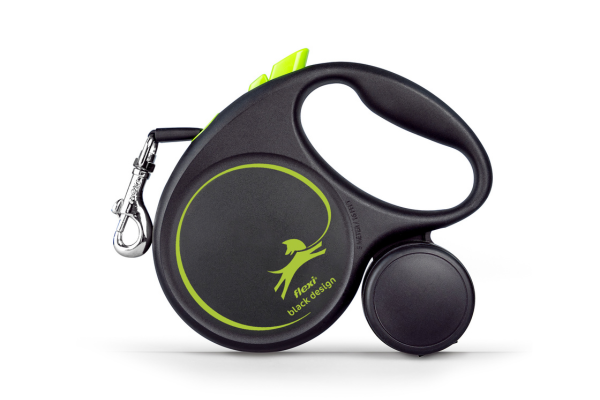 рулетка для собак flexi black design