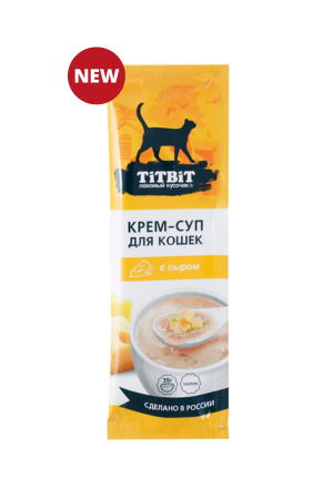 Крем-суп для кошек, с кусочками сыра