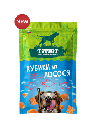 Кубики из лосося лакомство для собак