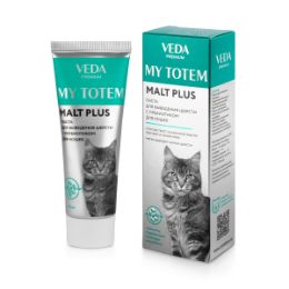 MY TOTEM MALT PLUS паста для выведения шерсти с пребиотиком, для кошек