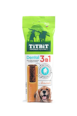 ДЕНТАЛ 3в1 с облепихой для собак мелких и средних пород