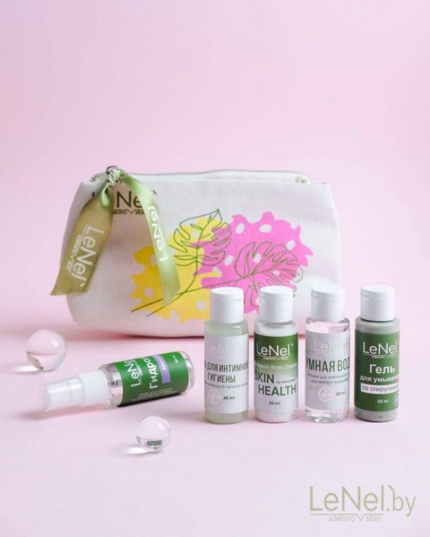 Набор миниверсий (5 флаконов по 30 мл) в косметичке из эко-материала