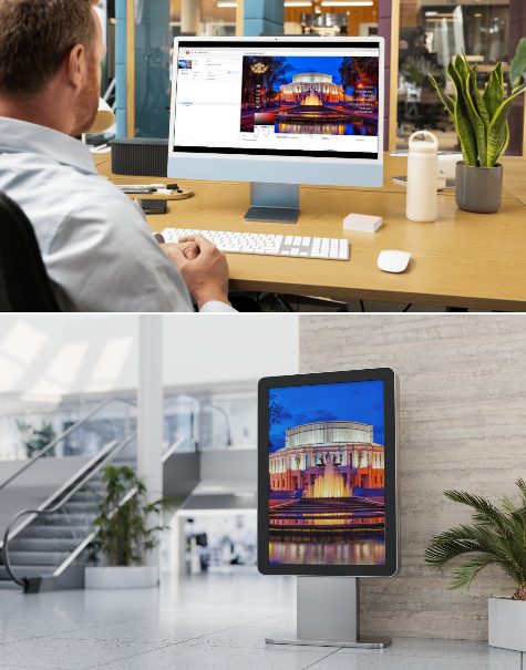 Интуитивно понятный интерфейс ПО для администратора. Встроенный редактор. Мультимедийность. Безопасность использования.
