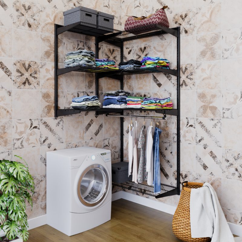 Для ванной угловая черная