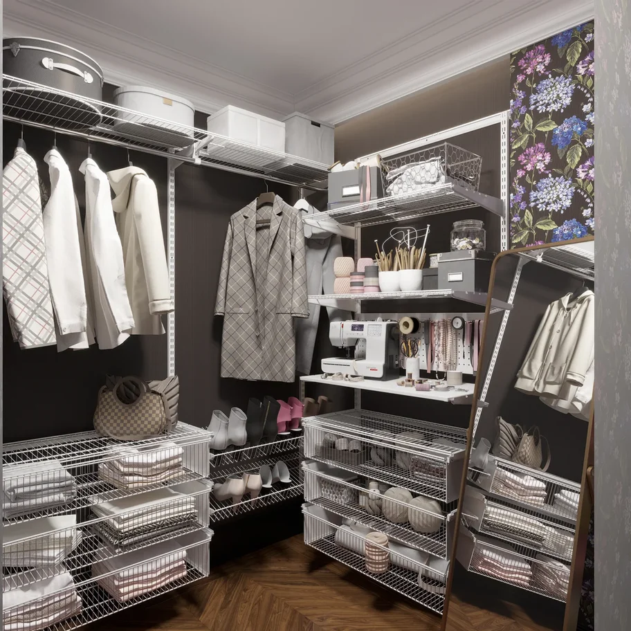 Гардероб с рабочим местом