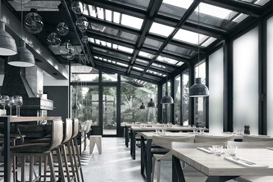 Смартстекло в кафе и ресторанах