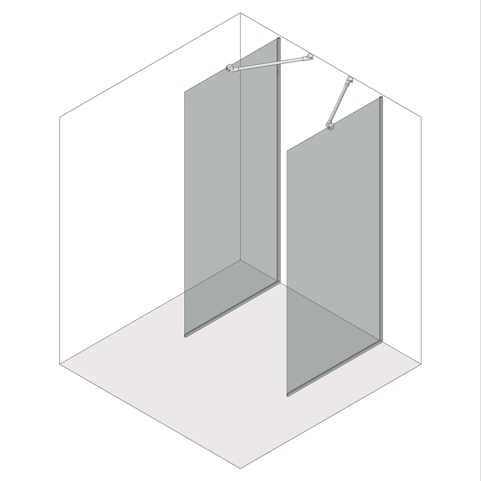 Схема-чертеж Бездверная перегородка-лофт