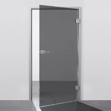 Стеклянная дверь из стекла серый графит