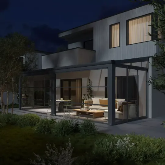 Зимний сад со стеклопакетами стеклопакетами в Минске