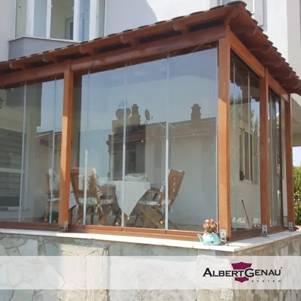 Безрамное остекление террасы Albert genau в Минске