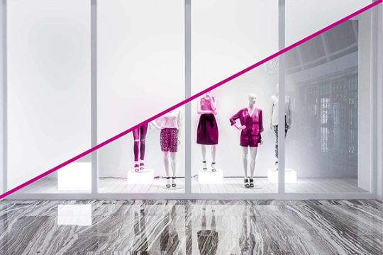 Смартсекло в витринах