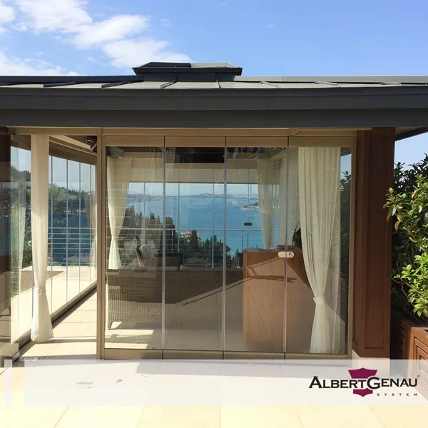 Безрамное остекление веранды Albert genau в Минске