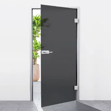 Межкомнатная дверь modena из матового стекла серый графит