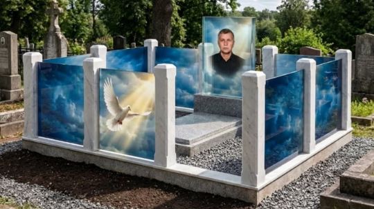 Керамическая печать на стеклянных памятниках