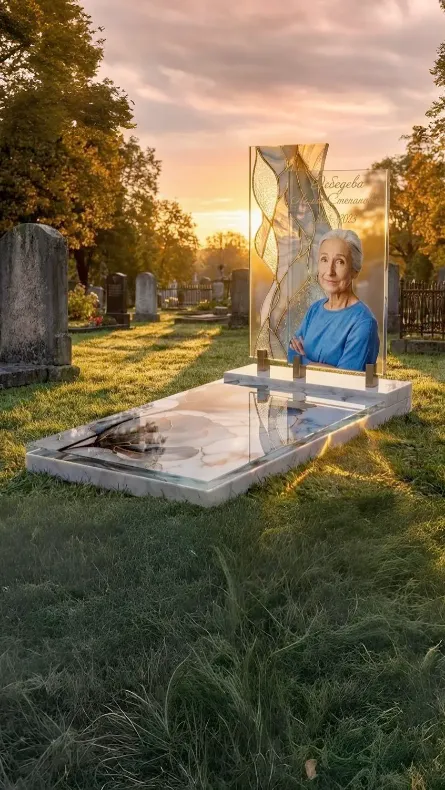 Стелла из стекла с керамической печатью