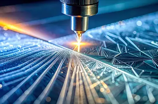 Лазерное матирование стекла