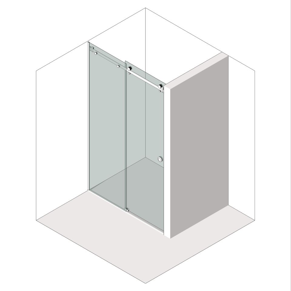Схема-чертеж Бездверная перегородка-лофт