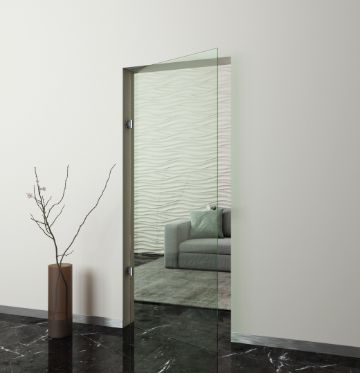 Межкомнатная стеклянная прозрачная дверь