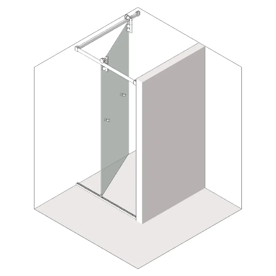 Схема-чертеж Бездверная перегородка-лофт