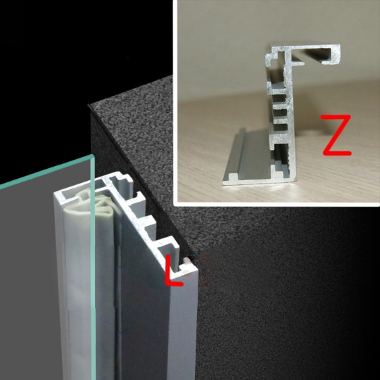 Алюминиевая коробка (профиль) для стеклянной двери MODENA