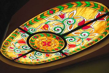 Керамическая печать в стиле витражей Тиффани