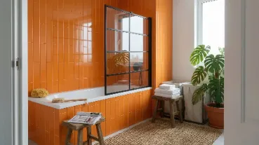 шторка лофт в полном обрамлении профилем