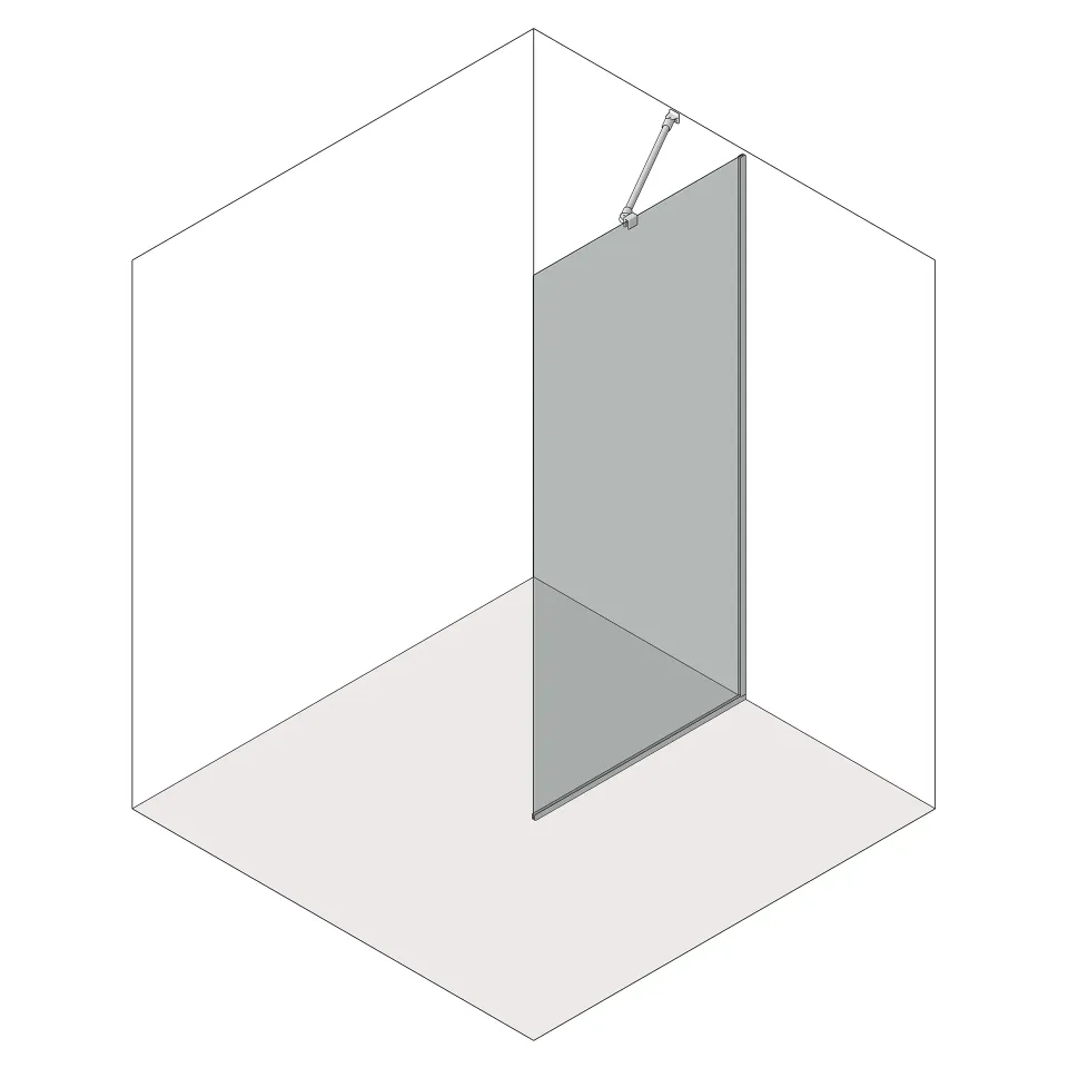 Схема-чертеж Бездверная перегородка-лофт