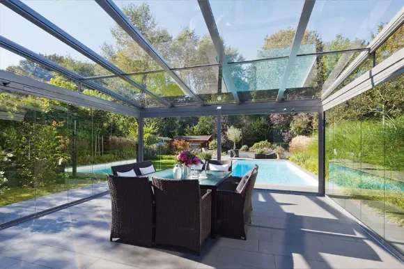 Безрамное остекление террас