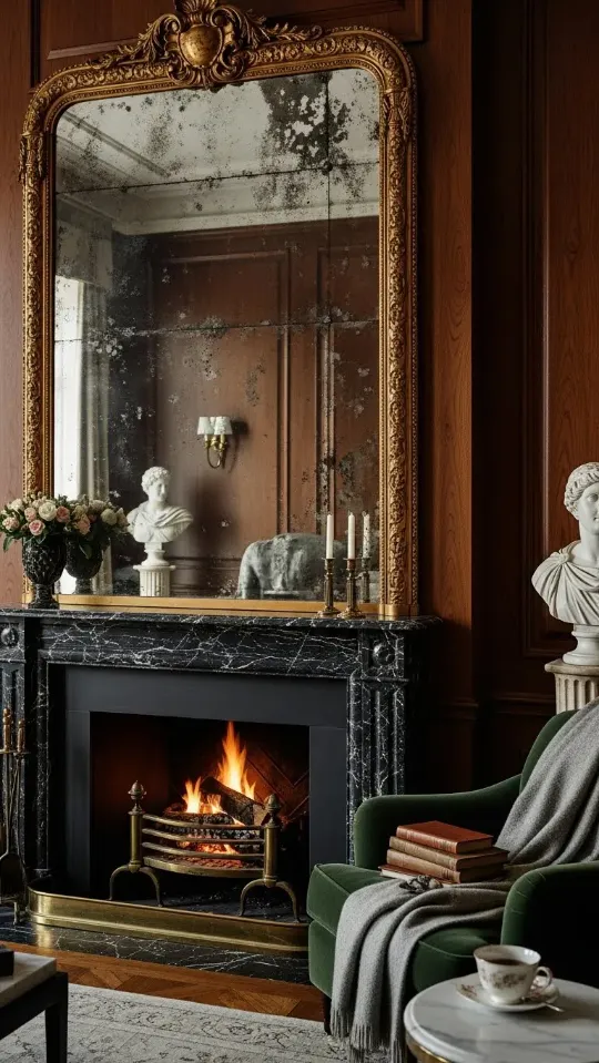 Художественное лазерное матирование зеркал под патину в жилых помещениях