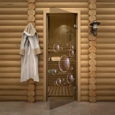 Стеклянные двери для сауны и бани в Минске от производителя