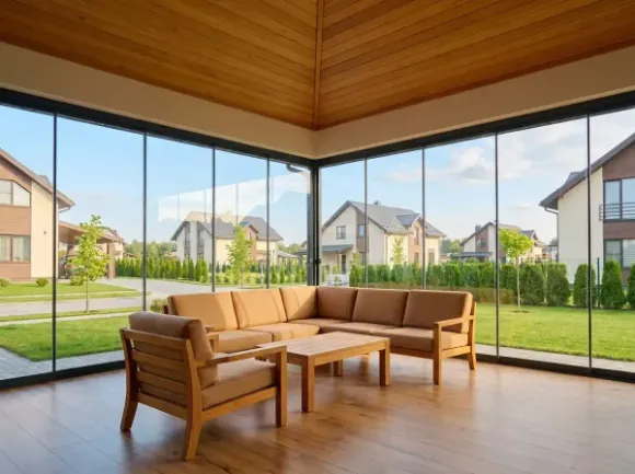 Раздвижное безрамное остекление веранд и террасс