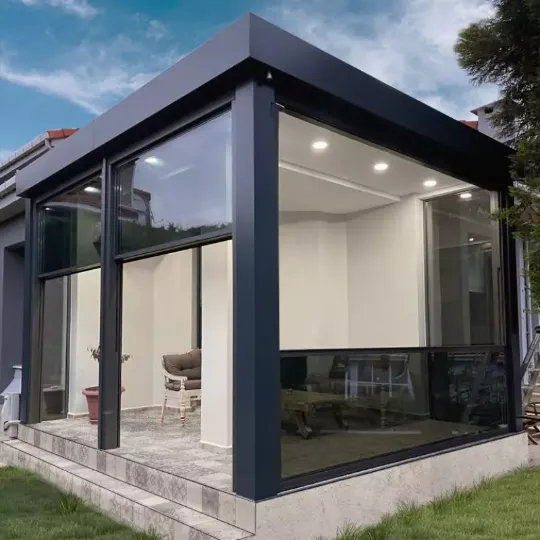 Зимний сад со стеклопакетами стеклопакетами в Минске