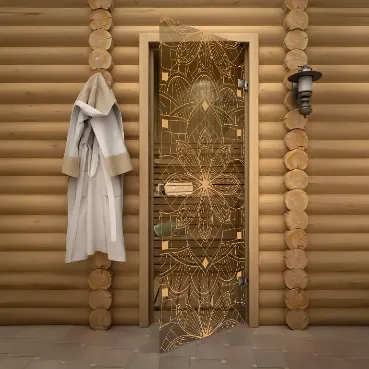 Стеклянные двери для сауны и бани в Минске от производителя