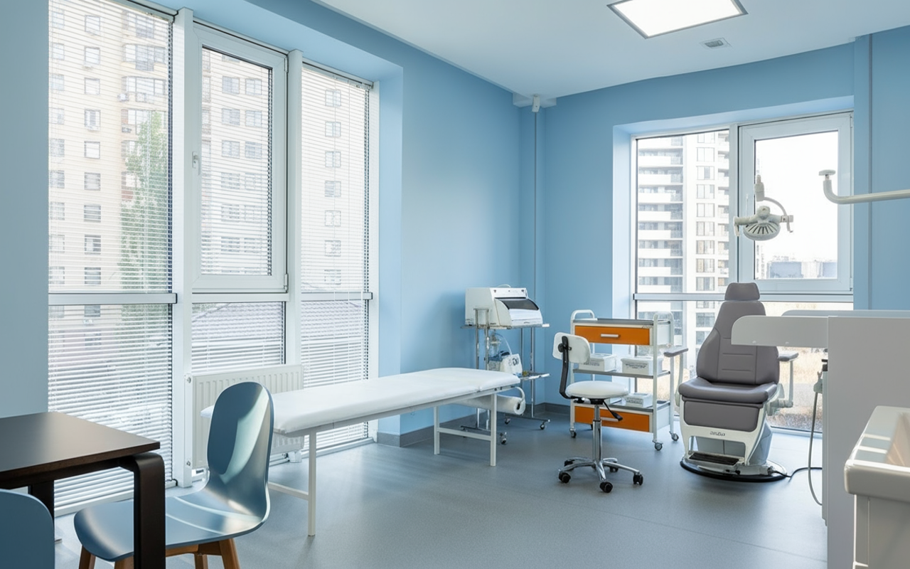 Стеклопакеты со встроенными жалюзи для медицинских учреждений